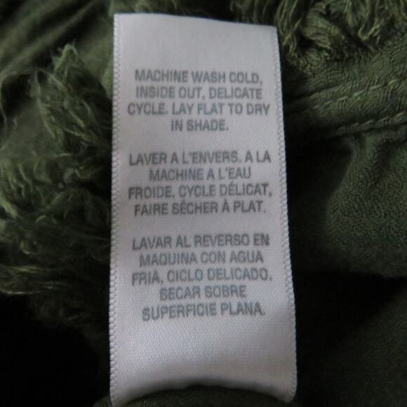 Splendid Shirt Dress, Long Sleeve Button Up Womens Sz Small Olive Green - Picture 7 of 8